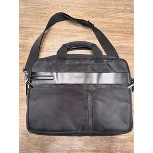 Targus Black Nylon‎ Laptop Messenger Bag Briefcase Adjustable Strap